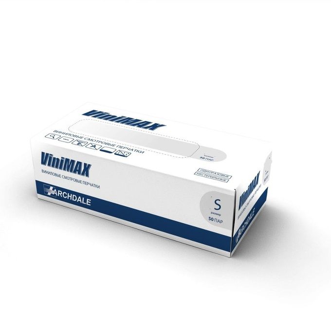 Перчатки Archdale ViniMax виниловые S 50 пар