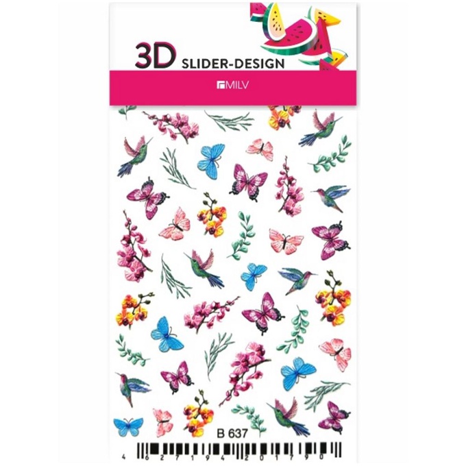 Слайдер-дизайн Milv 3D B 637 Орхидеи