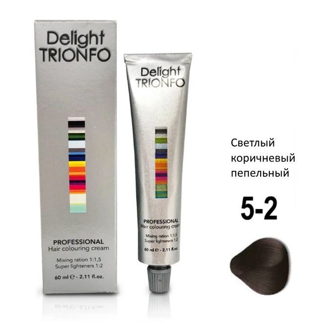 Крем-краска Constant Delight ДТ 5-2 стойкая для волос Светлый коричневый пепельный 60 мл