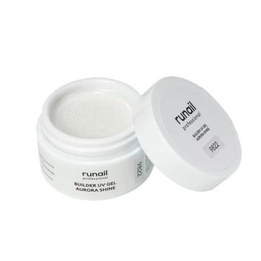 Гель RuNail Builder UV Gel Aurora Shine с шиммером 9822 15 г