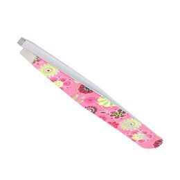 Пинцет Silver Star AT 9914 косой цветной