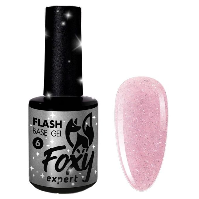 База Foxy Rubber base Flash каучуковая камуфлирующая светоотражающая № 06 10 мл