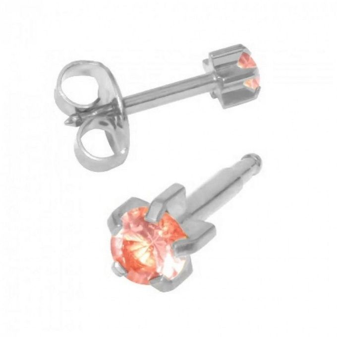 Серьги Studex камень Александрит в крапане средние без покрытия