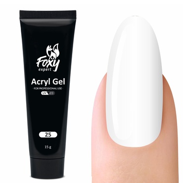 Акрил-гель Foxy № 025 White 17 г МАРКИРОВКА