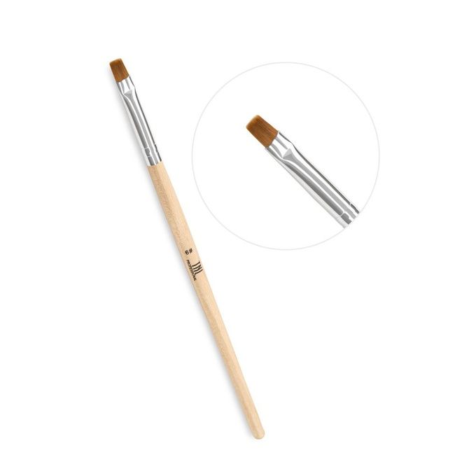 Кисть TNL для геля квадратная № 6