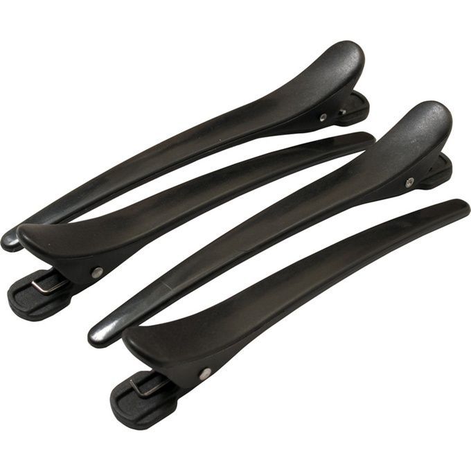 Зажим Dewal карбоновый черный 9 см 4 шт