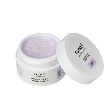 Гель RuNail Builder UV Gel Aurora Shine с шиммером 9824 15 г