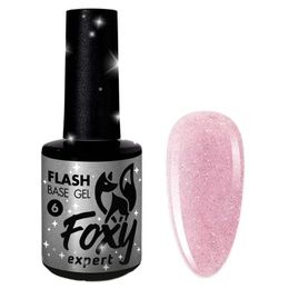 База Foxy Rubber base Flash каучуковая камуфлирующая светоотражающая № 06 10 мл