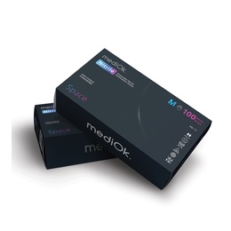 Перчатки Mediok Space нитриловые черные 3,5 г M 50 пар