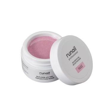 Гель RuNail Builder UV Gel Reflective Nude светоотражающий 9652 15 г