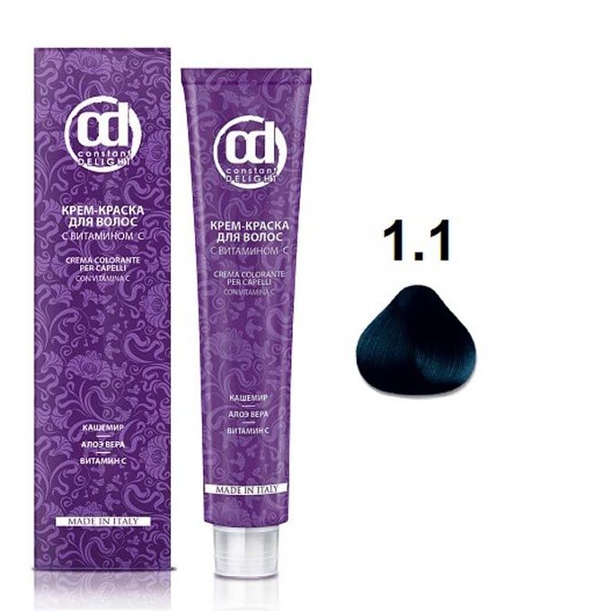 Крем-краска Constant Delight CC 1/1 стойкая с витамином С Черный сандре 100 мл