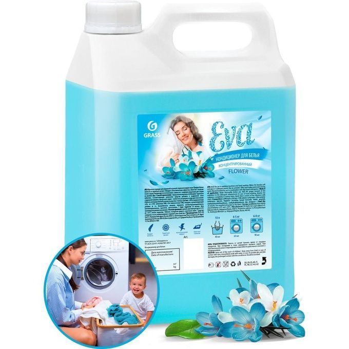 Кондиционер Grass Eva flower концентрированный для белья 5 л