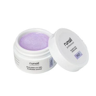 Гель RuNail Builder UV Gel Aurora Shine с шиммером 9827 15 г