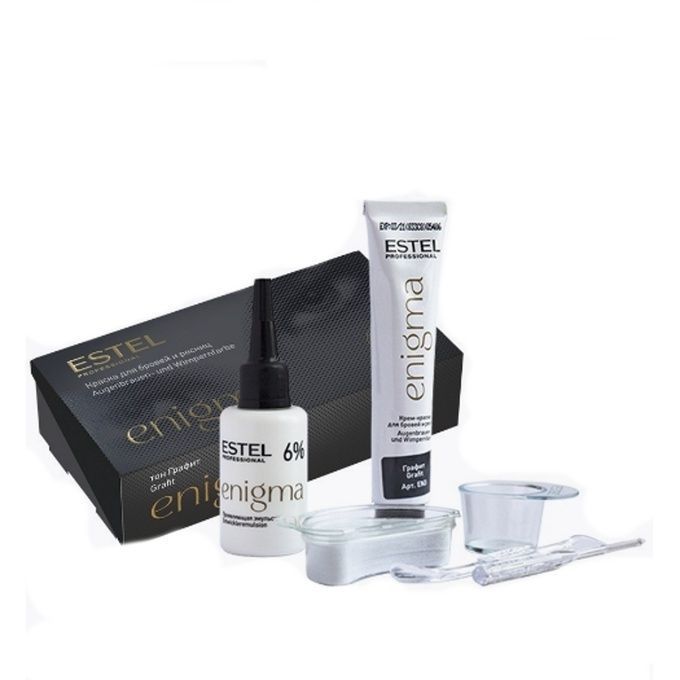 Краска Estel Enigma для бровей и ресниц графит 2*20 мл