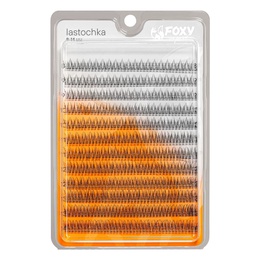 Ресницы-пучки Foxy Expert Easy Lashes накладные Ласточка black C 8-14 мм 12 линий