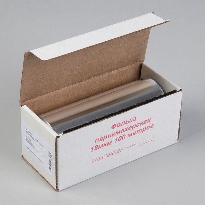 Фольга Бриз парикмахерская 18 мк 100 м с отрезным ножом