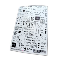 Слайдер-дизайн Miw Nails S-07 Надписи