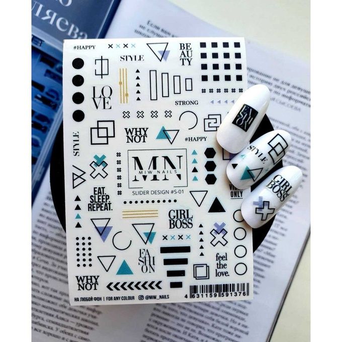 Слайдер-дизайн Miw Nails S-001 Геометрия