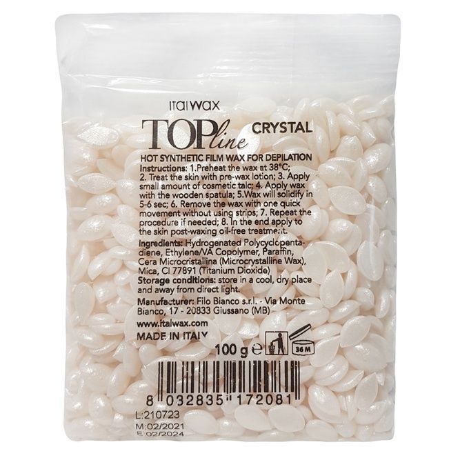 Воск Italwax горячий пленочный Top Line Crystal Кристалл гранулы 100 г