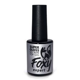 Топ Foxy No wipe top gel Super gloss верхнее покрытие без липкого слоя 10 мл