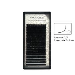 Ресницы Nagaraku 16 линий D 0,07 mix 7-15 мм
