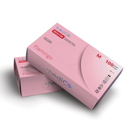 Перчатки Mediok Flamingo нитриловые розовые 4,0 г S 50 пар