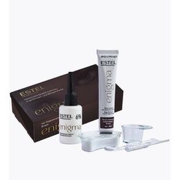 Краска Estel Enigma для бровей и ресниц классическая коричневая 2*20 мл