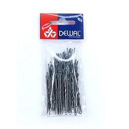 Невидимки Dewal волна серебро 50 мм 60 шт