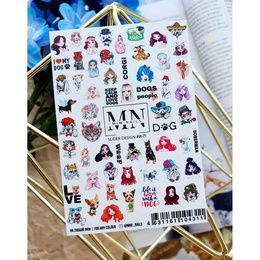 Слайдер-дизайн Miw Nails W-071 Dogs people