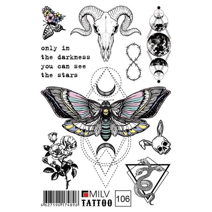 Татуировка Milv переводная для тела 201 Дали