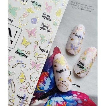 Слайдер-дизайн Miw Nails F-18 Бабочки