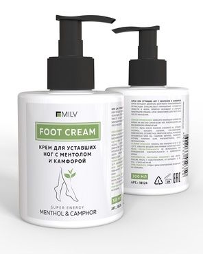 Крем Milv для уставших ног с ментолом и камфорой 340 мл ЛИКВИДАЦИЯ