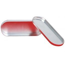 Лоток овальный с крышкой 130х50 металл