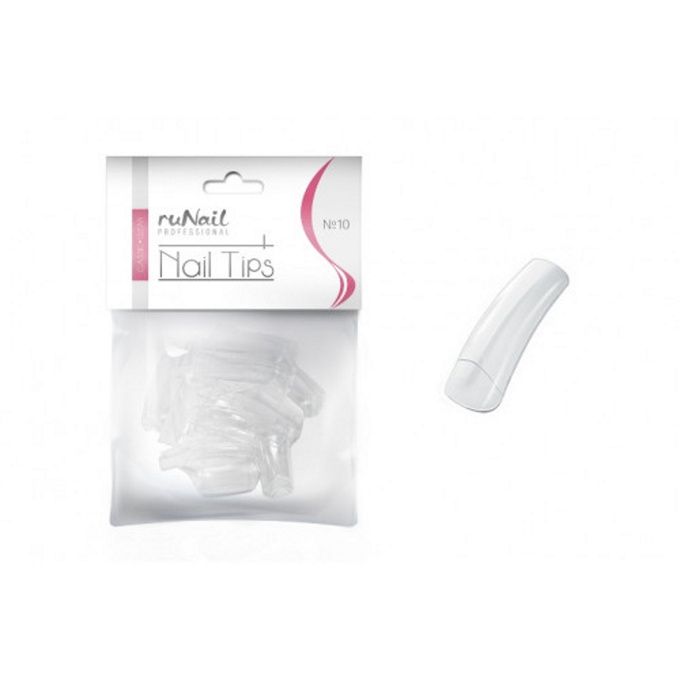 Типсы RuNail № 10 классические прозрачные 50 шт