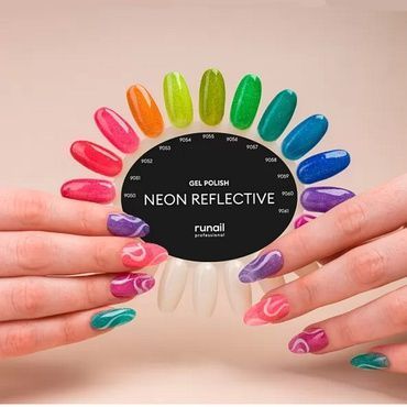 Гель-лак RuNail Neon Reflective неоновый светоотражающий 9059 10 мл