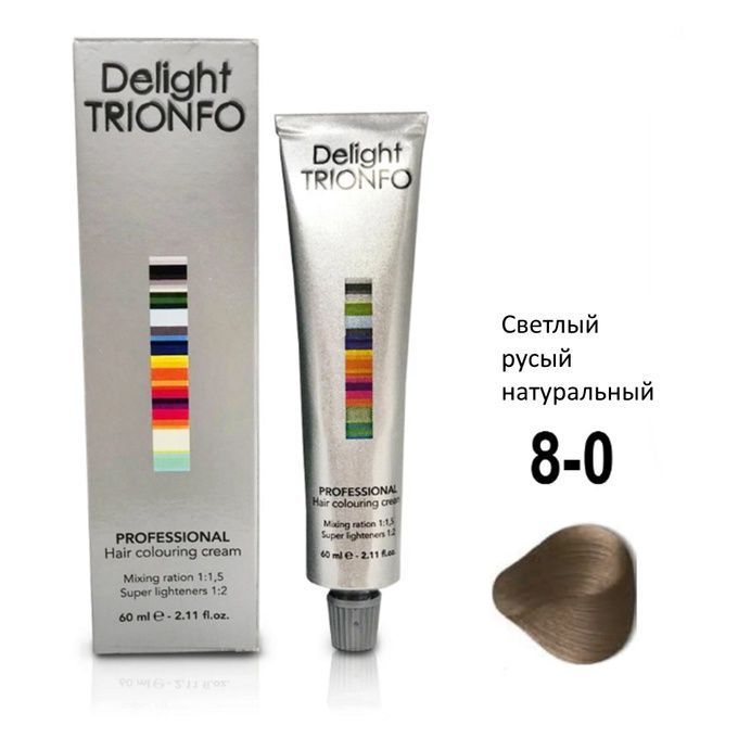 Крем-краска Constant Delight ДТ 8-0 стойкая для волос Светлый русый натуральный 60 мл
