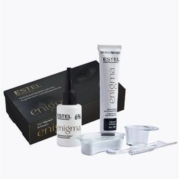 Краска Estel Enigma для бровей и ресниц черная 2*20мл