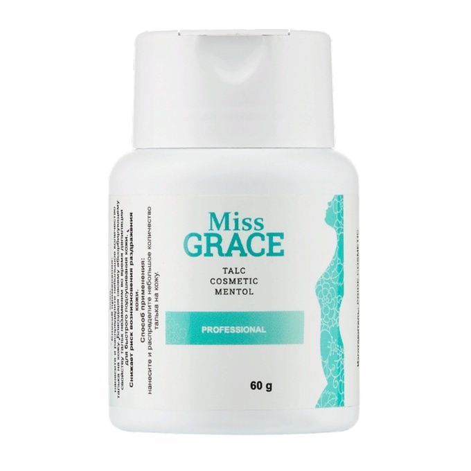 Тальк Gel Off Miss Grace косметический для депиляции с ментолом 60 г