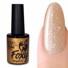 База Foxy Rubber base shine каучуковое камуфлирующее покрытие с шиммером № 111 10 мл