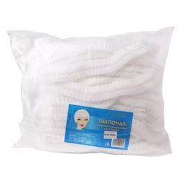 Шапочки-клип White Line спанбонд белые 50 шт