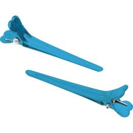 Зажим Dewal металлический средний голубой 5,5 см 12 шт