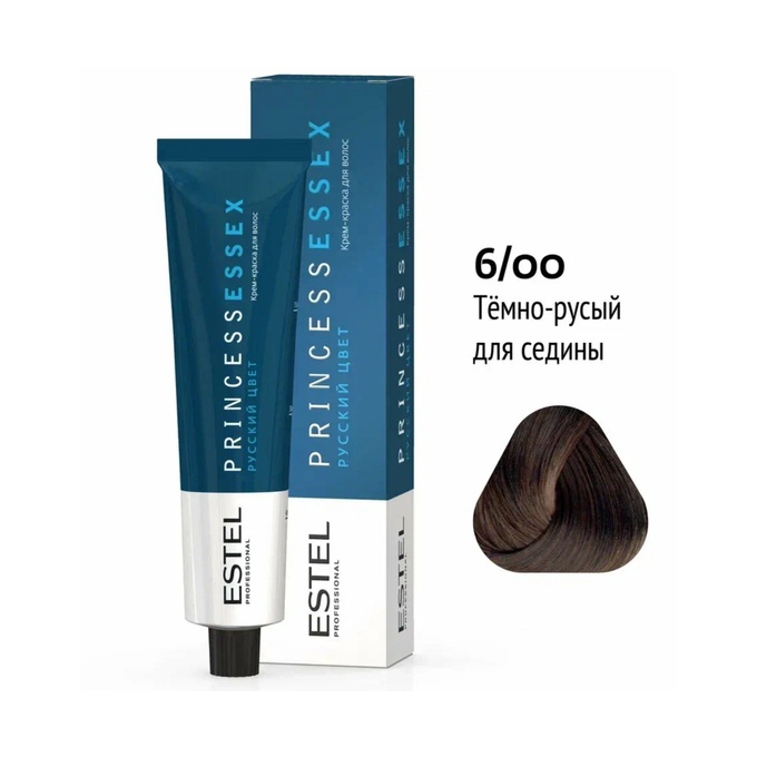 Краска Estel Princess Essex 6-00 Темно-русый для седины 60 мл