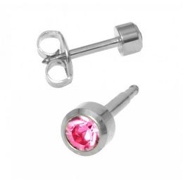 Серьги Studex камень Турмалин завальцованный средние без покрытия