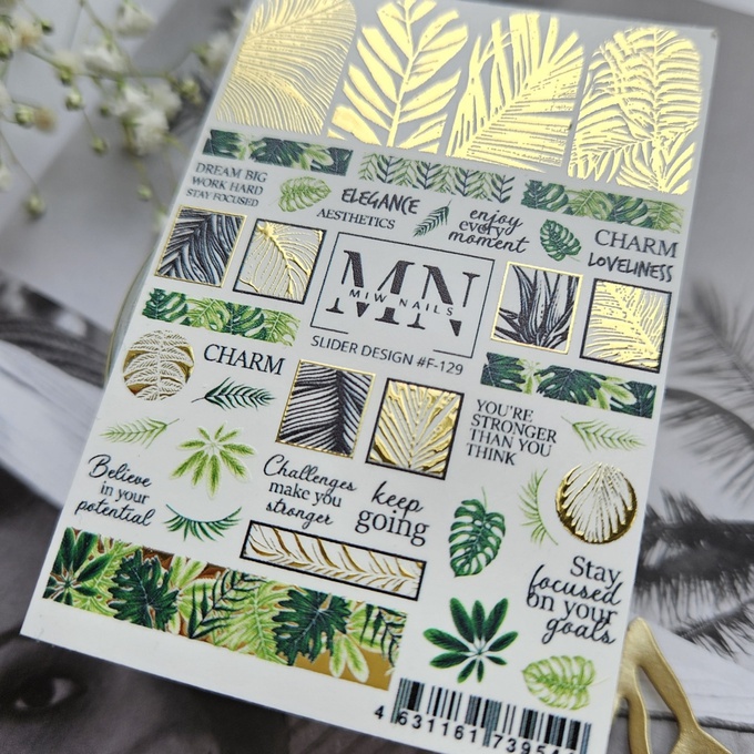 Слайдер-дизайн Miw Nails F-129 Charm