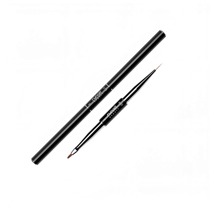 Кисть RuNail Expert двусторонняя для дизайна №2 мазок, №0/9 тонкая синтетика