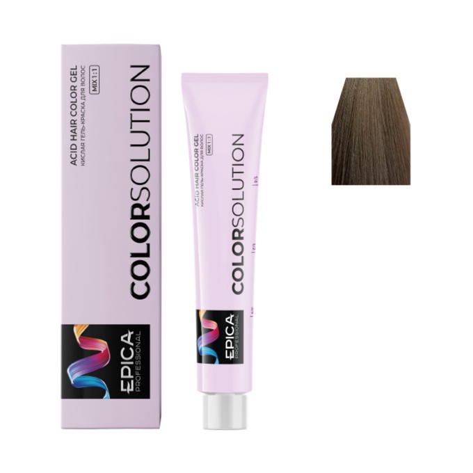 Гель-краска Epica Professional Colorsolution кислая 7N русый натуральный 100 мл