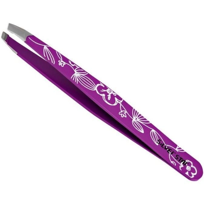 Пинцет Silver Star AT 9933 косой цветной