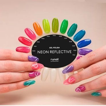Гель-лак RuNail Neon Reflective неоновый светоотражающий 9057 10 мл