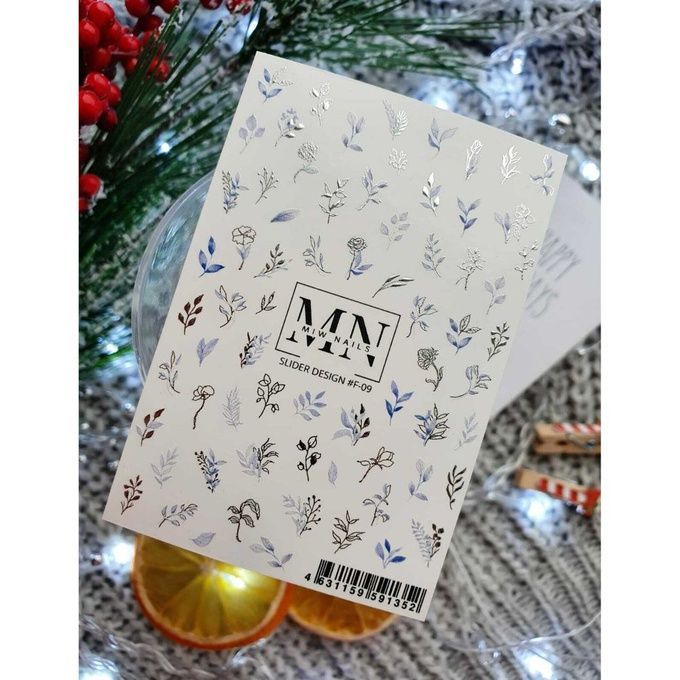 Слайдер-дизайн Miw Nails F-09 Веточки