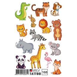 Татуировка Milv переводная для тела 168 Зверята